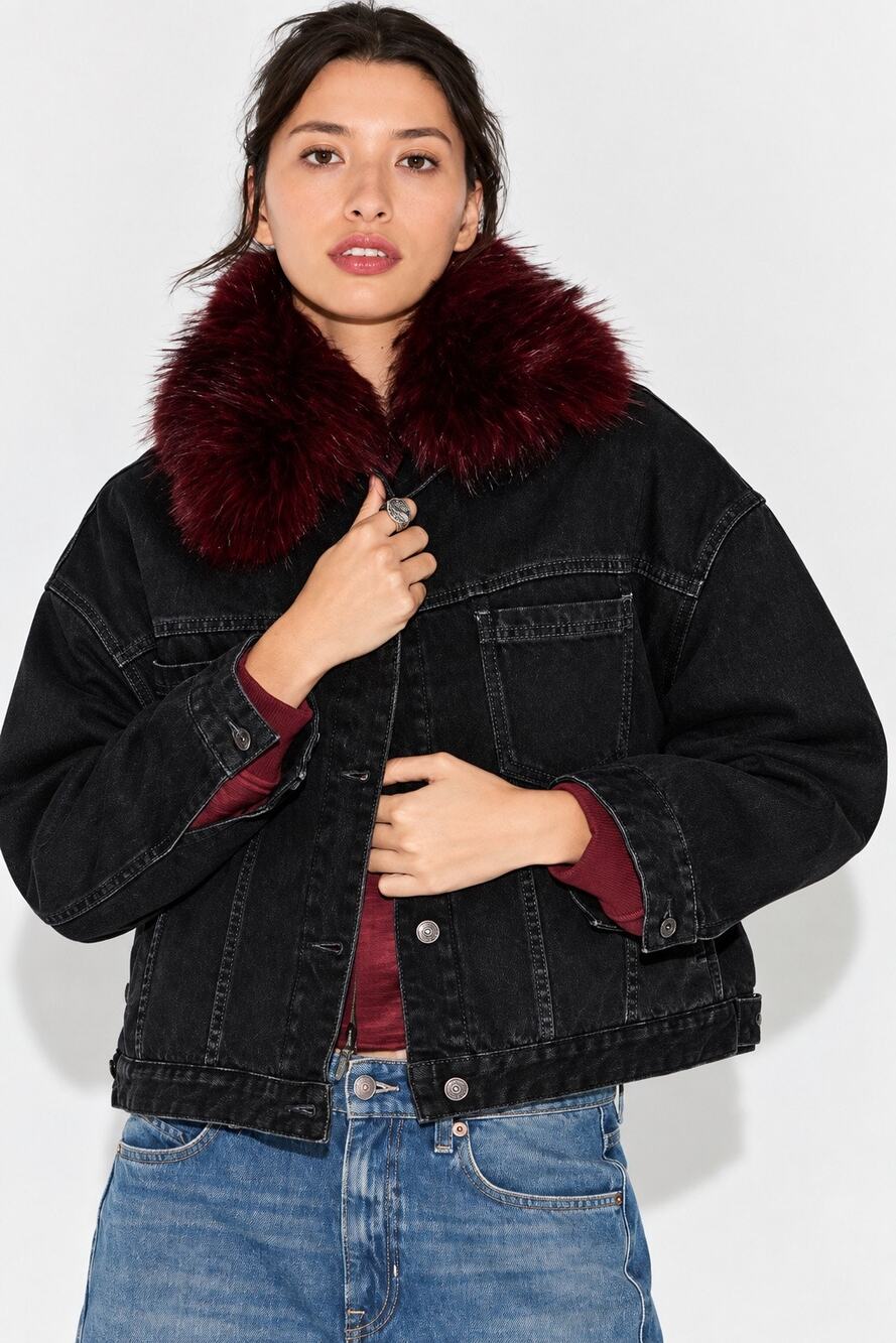 Free People Opal Swing Faux Fur Collar Jacket, NWT, Size XS